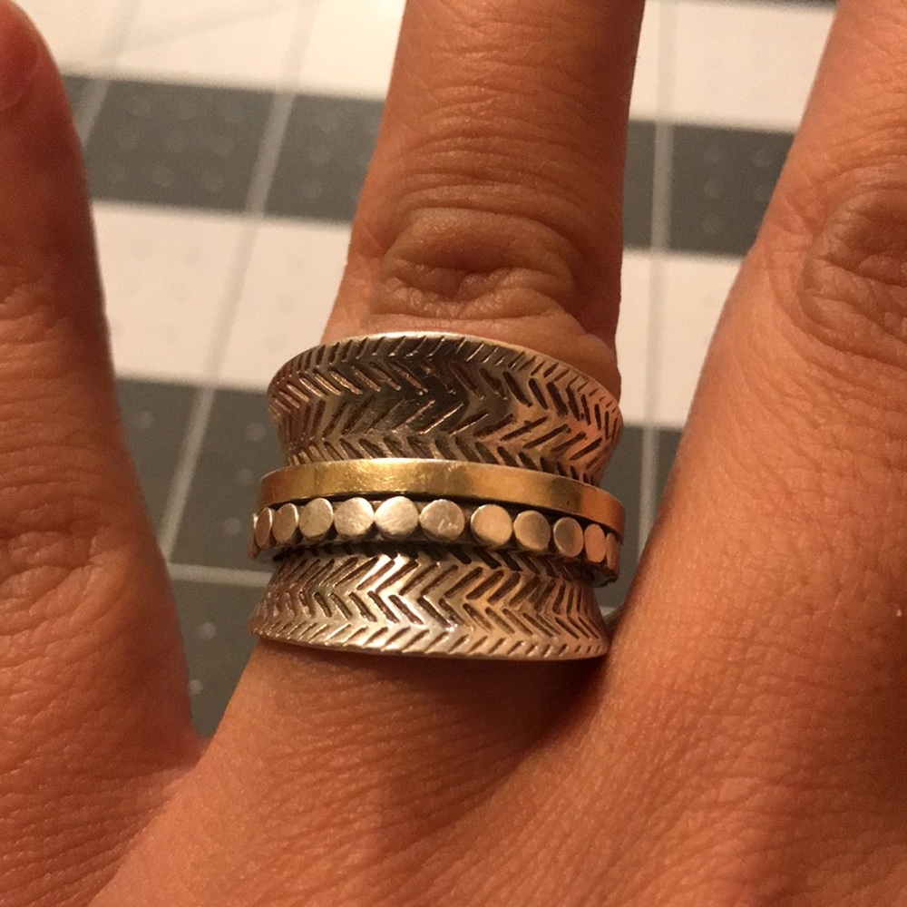 Sajen sterling silver size 6 spinner ring - Picture 7 of 7